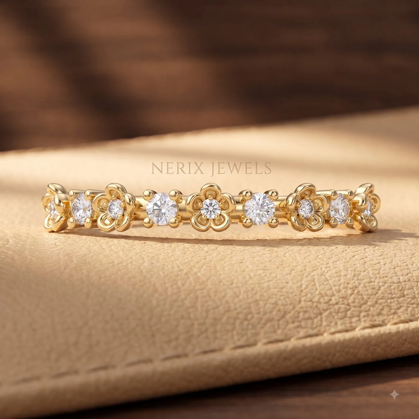 Marquise & Round Eternity Band by Nerix Jewels, made-to-order fine jewelry